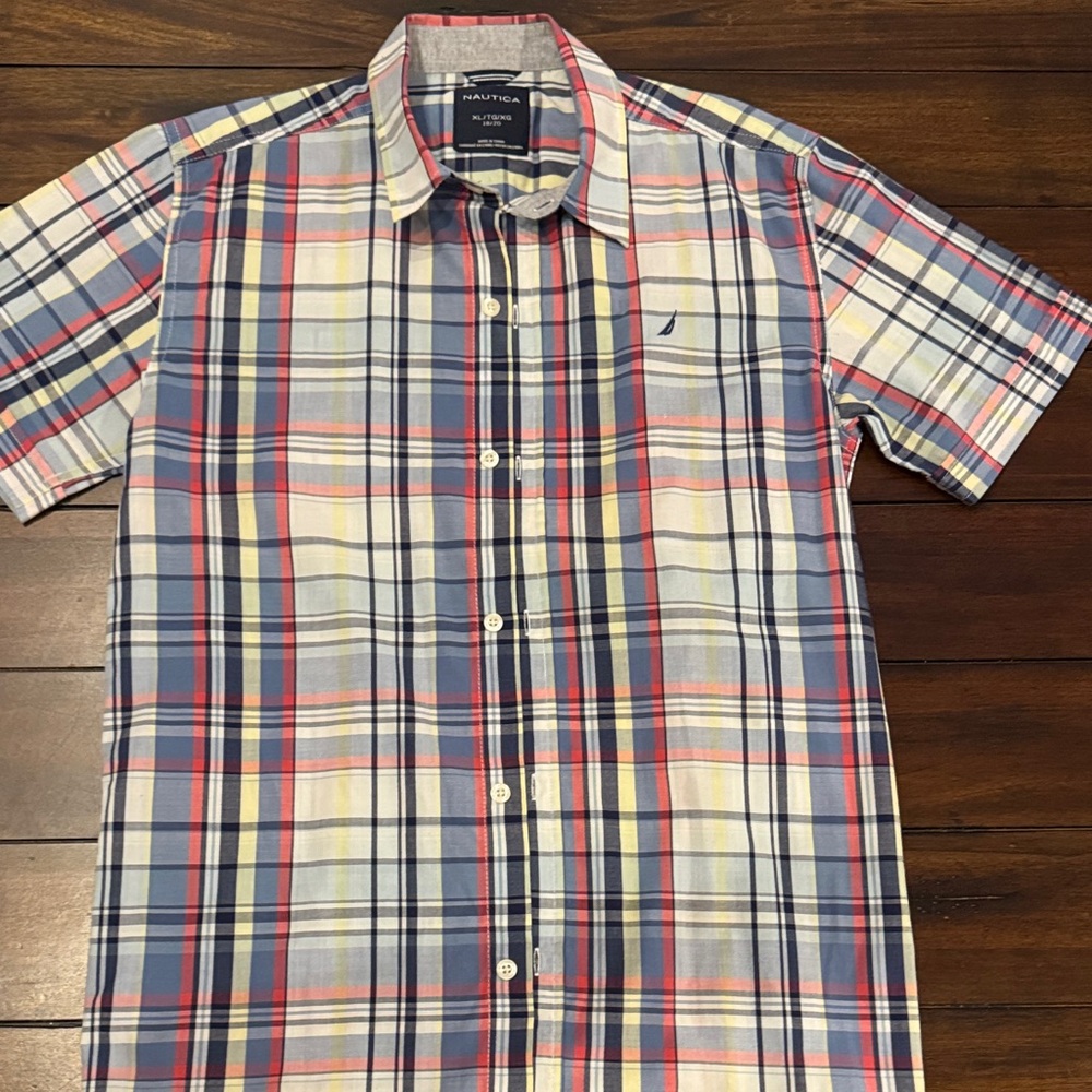 Nautica Kid’s Multicolor Plaid Button-Down Shirt